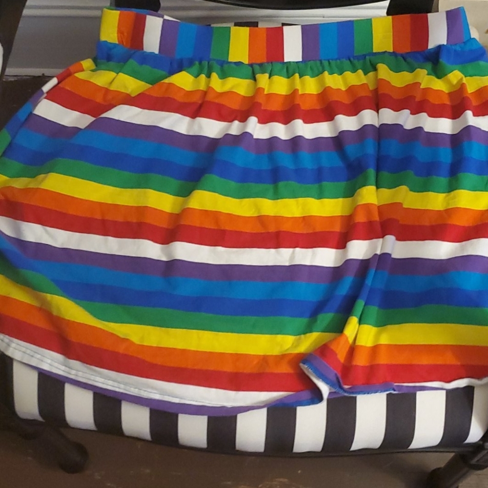 Rainbow Striped Skirt